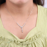 92.5 Silver Pave Pendant Chain